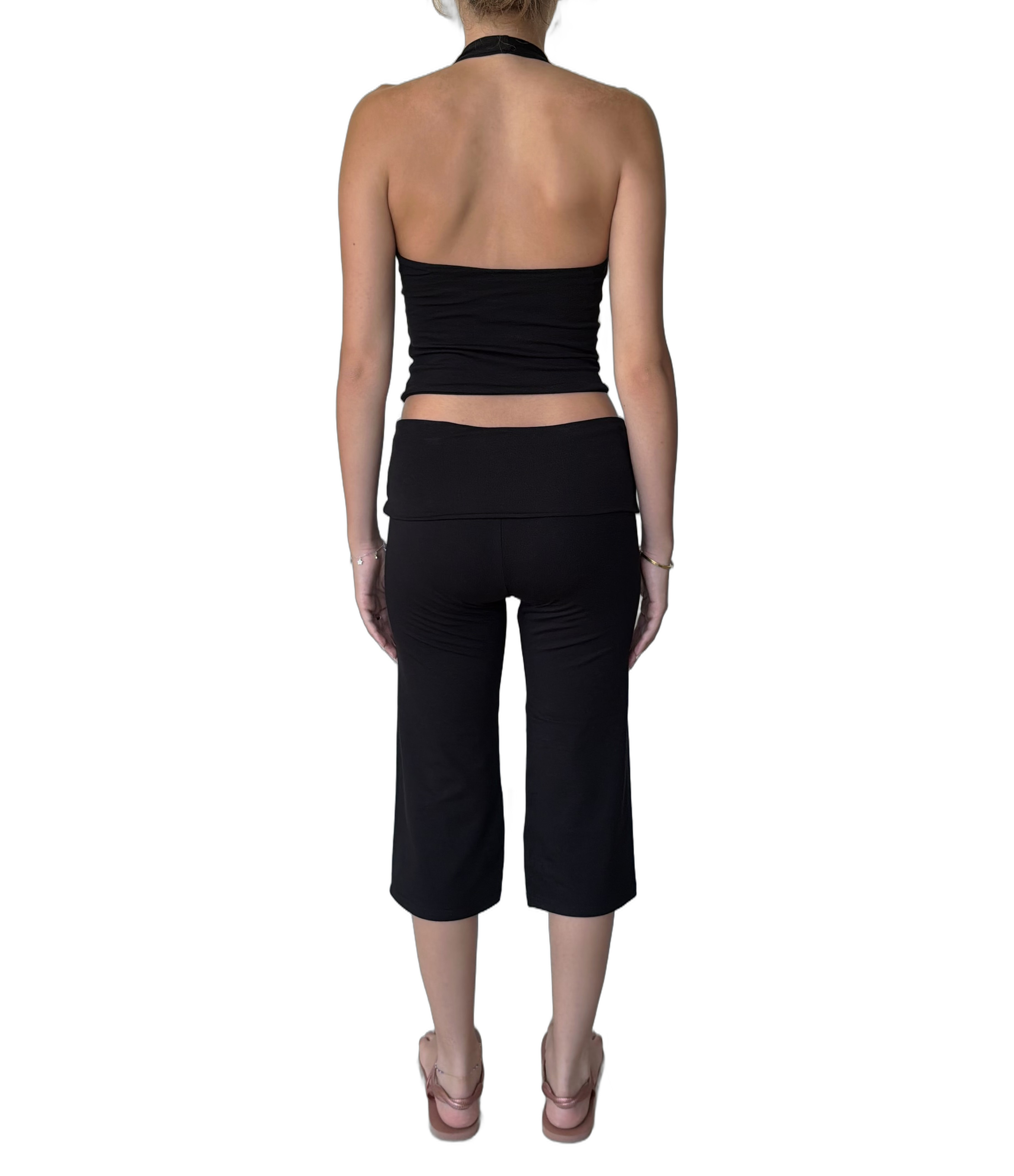 Tank Top Pantacourt Set — Black