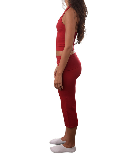 Tank Top Pantacourt Set — Wine