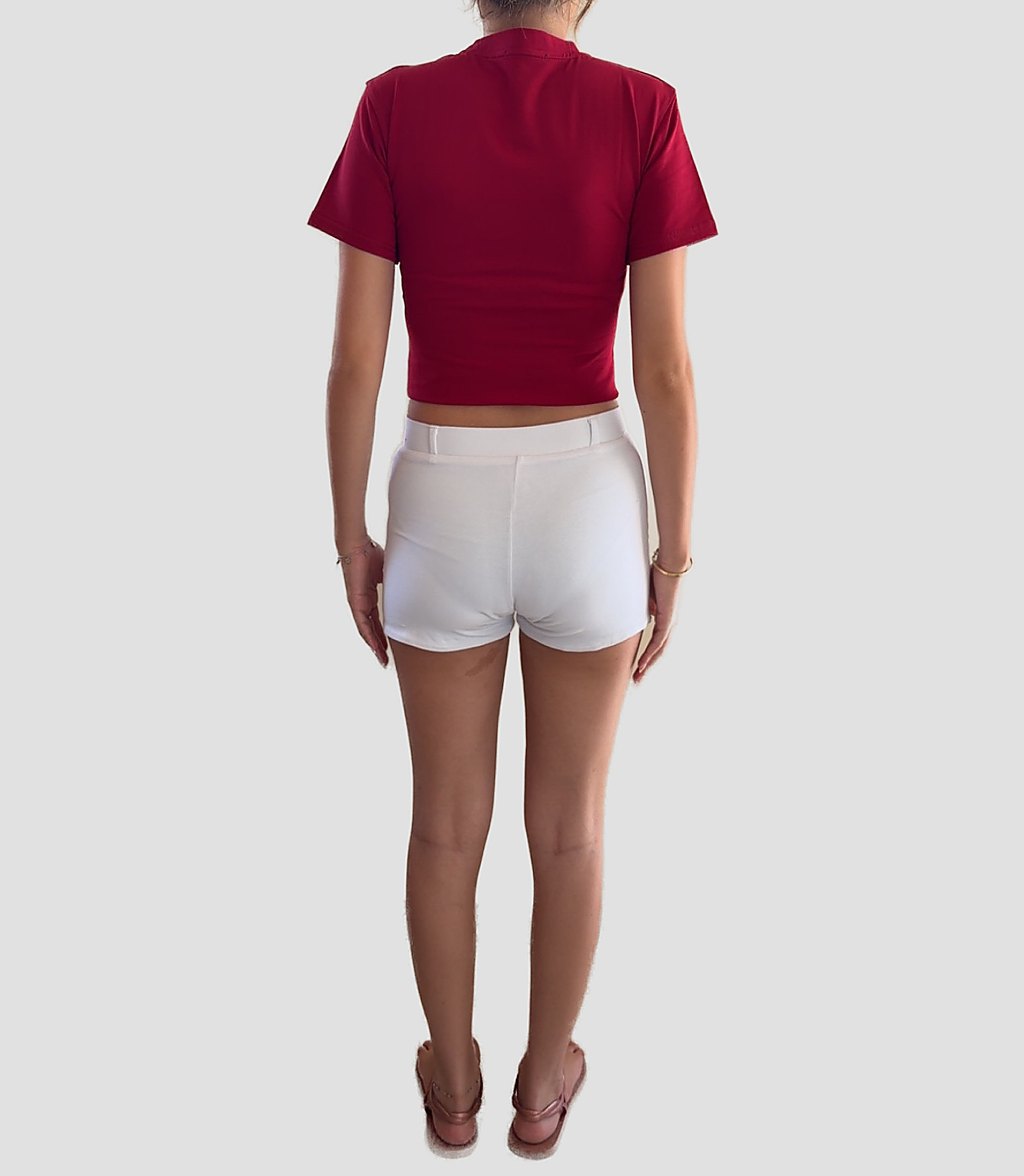 Cropped T-Shirt — Wine