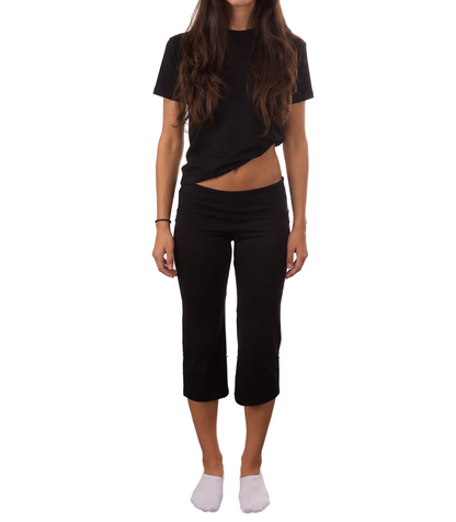 T-Shirt Pantacourt Set — Black