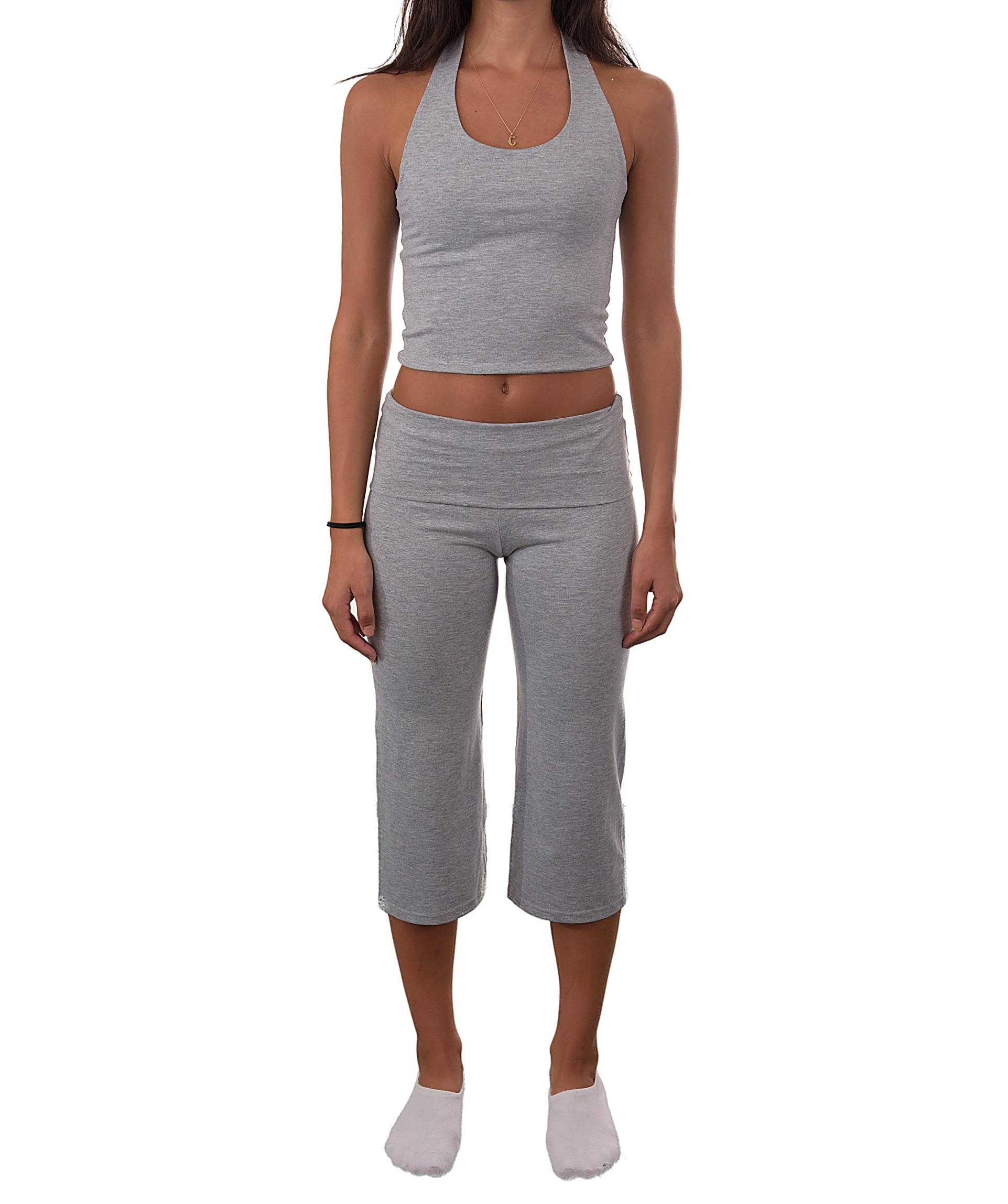 Tank Top Pantacourt Set — Grey