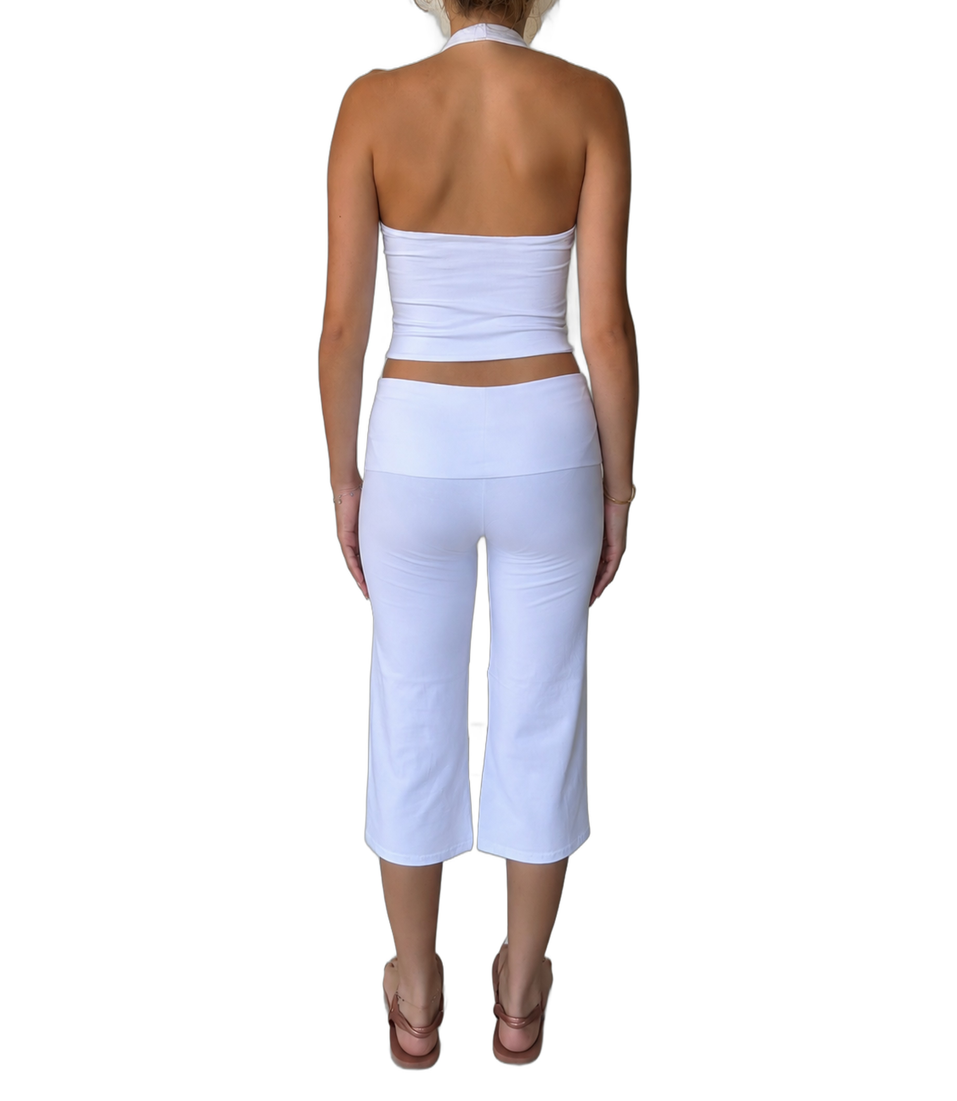 Tank Top Pantacourt Set — White