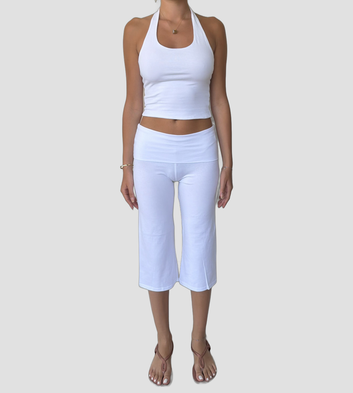Tank Top Pantacourt Set — White