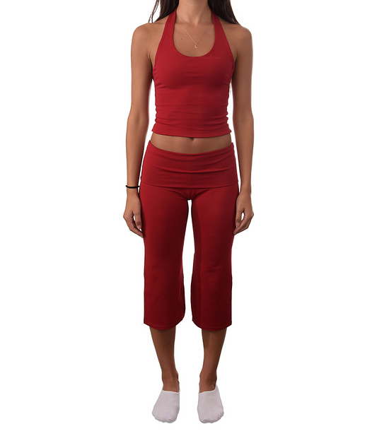 Tank Top Pantacourt Set — Wine