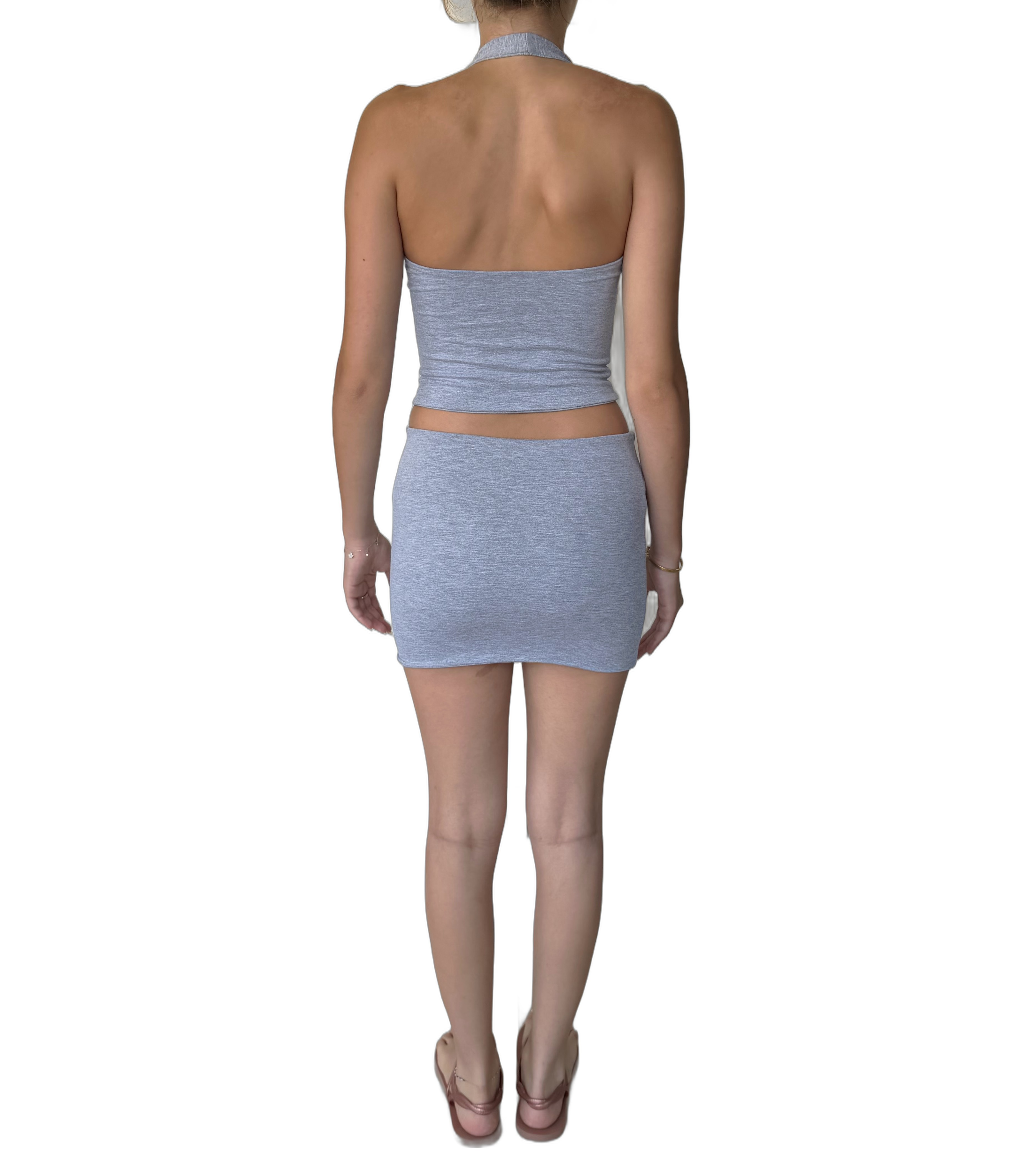 Tank Top Skirt Set — Grey