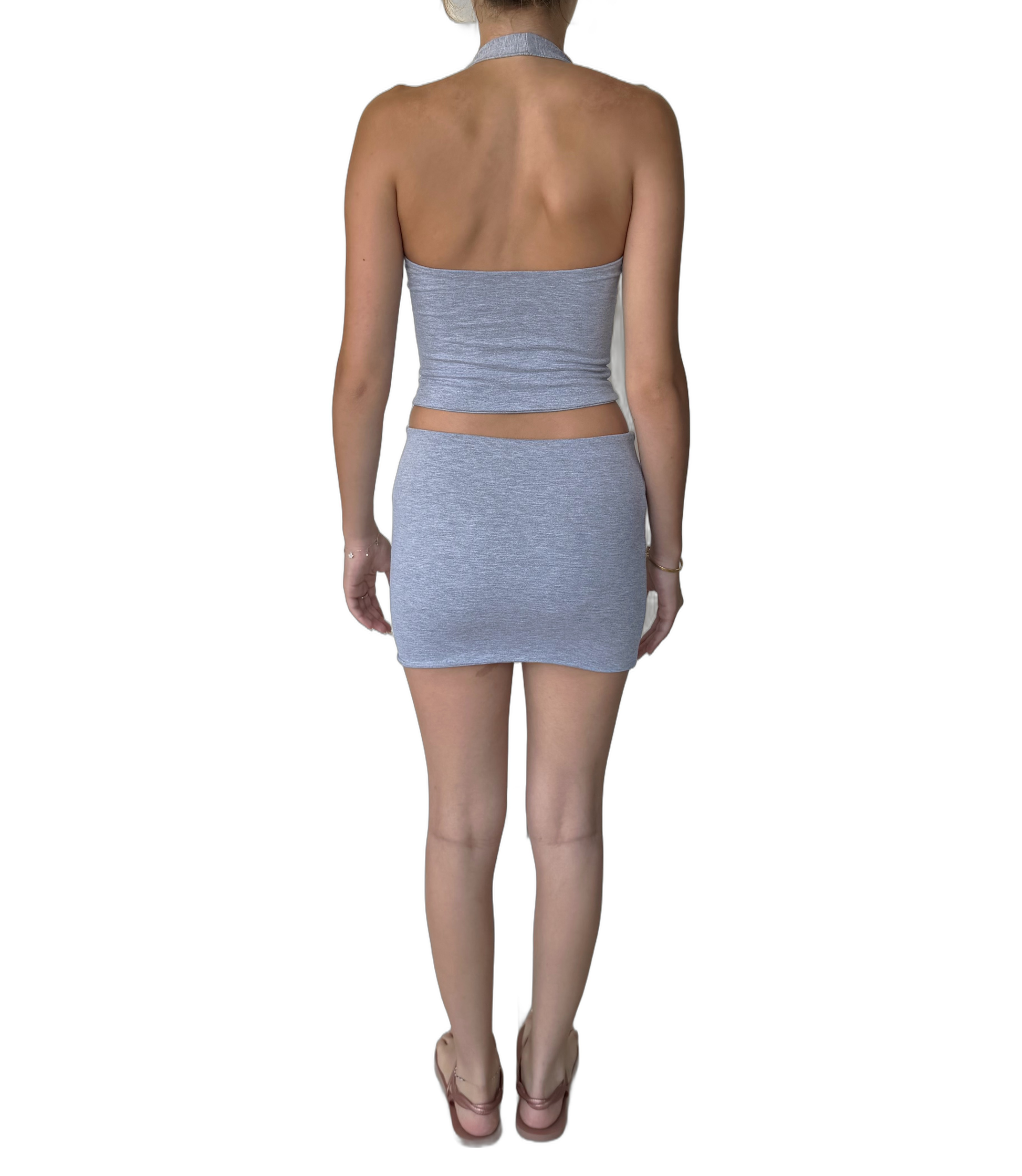 Tank Top Skirt Set — Grey