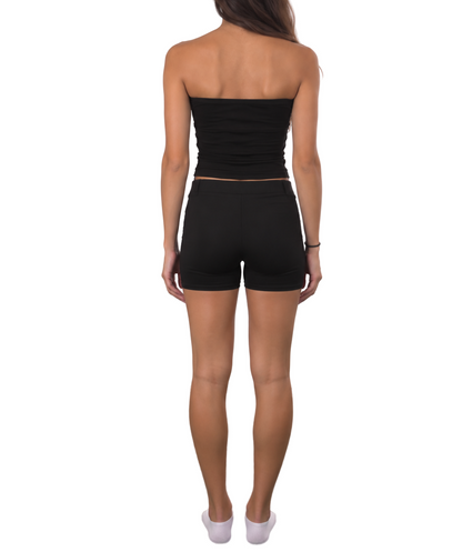Tube Top Shorts Set — Black