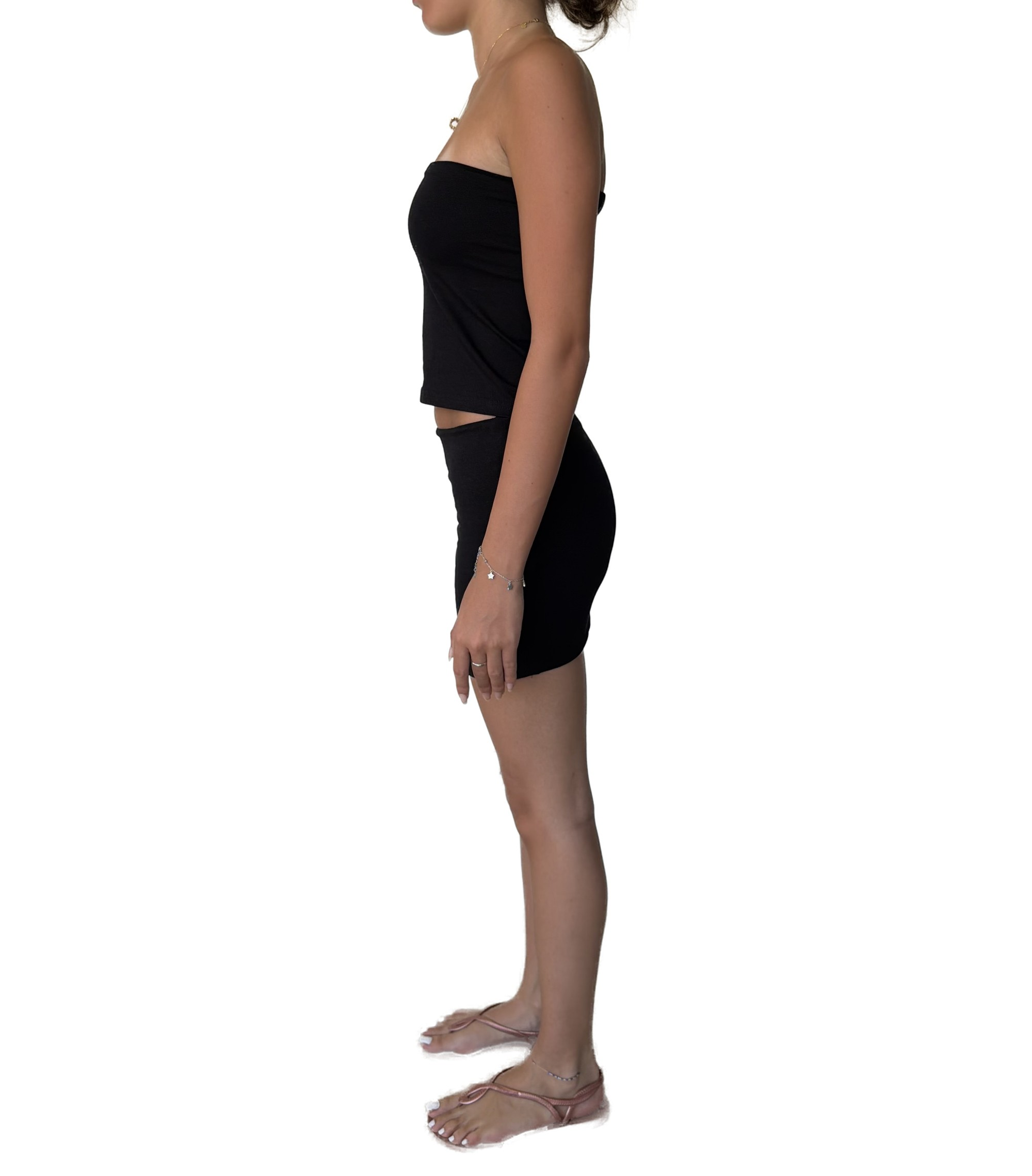 Tube Top Skirt Set — Black